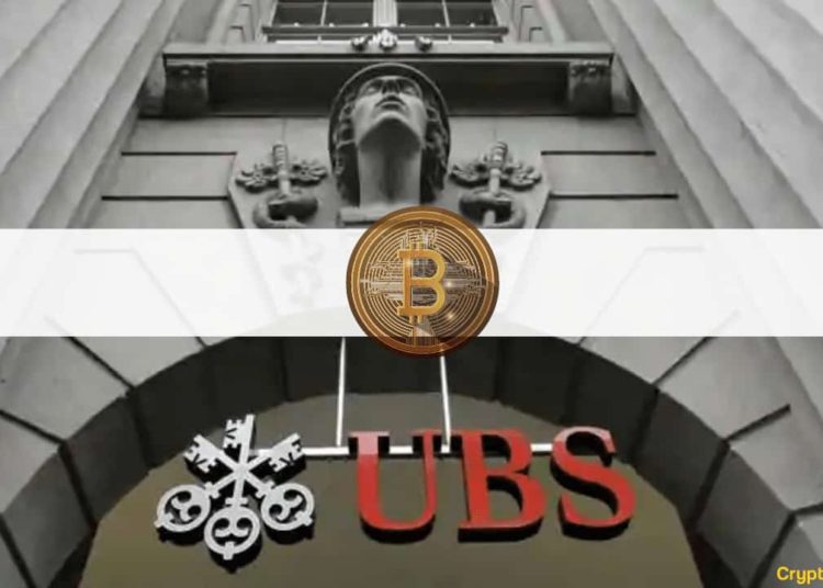 UBS Group Reportedly Planning to Launch Crypto Services to its Wealthy Customers