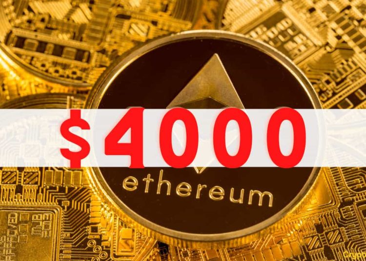 Ethereum (ETH) Skyrockets Above $4000 Just One Week After Breaking $3K