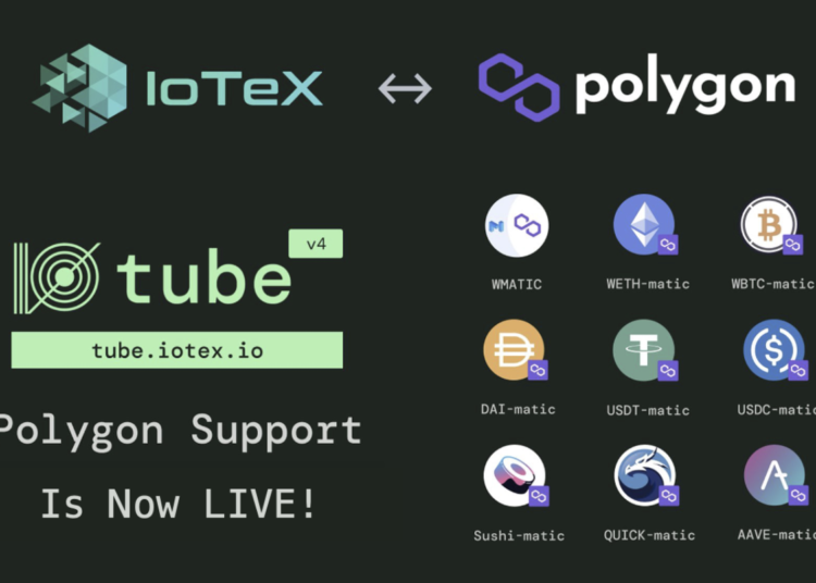 IoTeX and Polygon now support cross-chain token swaps via ioTube bridge