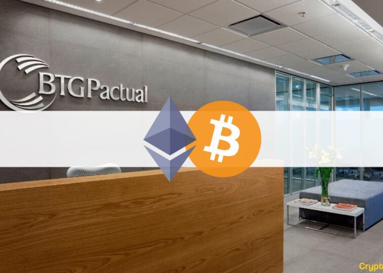 Major Brazilian Bank BTG Pactual to Offer Investment Options in Bitcoin and Ethereum