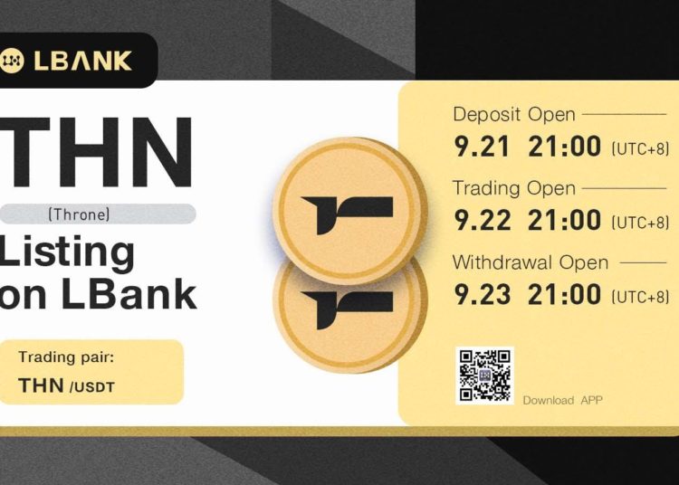 LBank Exchange Will List THN (Throne) on September 22, 2021 – Press release Bitcoin News