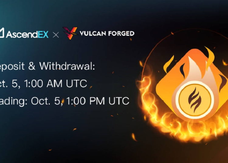 Vulcan Forged Lists on AscendEX – Press release Bitcoin News