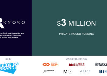 Kyoko Raises $3 Million in Private Round Funding Led by Animoca Brands
