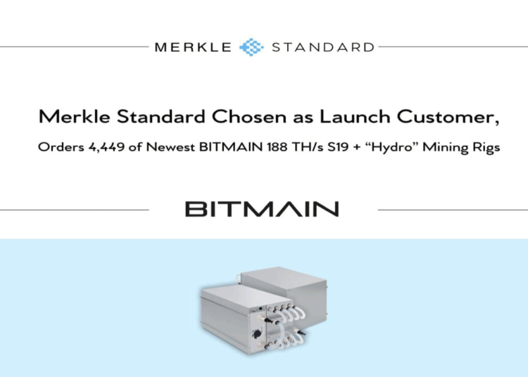 Merkle Standard Chosen as Launch Customer, Orders 4,449 of Newest BITMAIN 188 TH/S S19 + “Hydro” Mining Rigs – Press release Bitcoin News