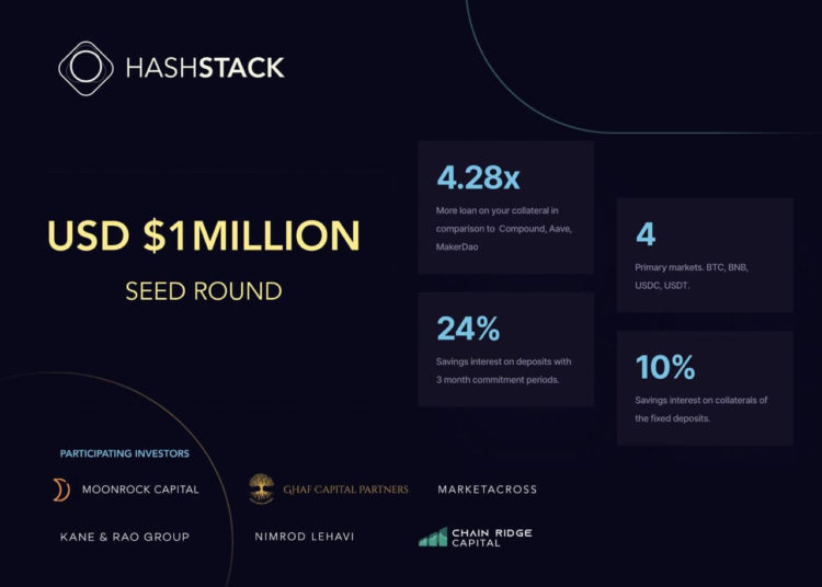 Hashstack secures $1 million seed funding from Moonrock, GHAF Capital and others as it brings under-collateralized loans to DeFi space