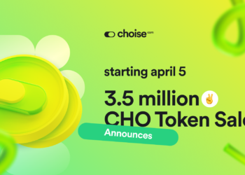 Choise.com Announces 3.5 Million CHO Token Sale Starting April 5