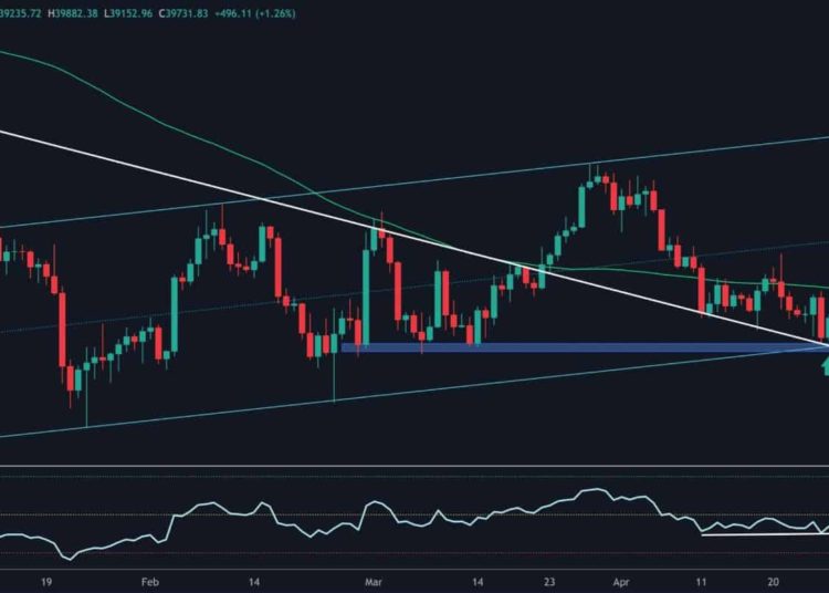 Bitcoin Faces Sharp Rejection at $40K, Here’s the Level to Watch (BTC Price Analysis)