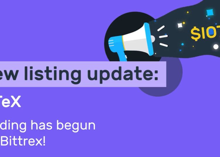 Bittrex announces listing of IoTeX’s token