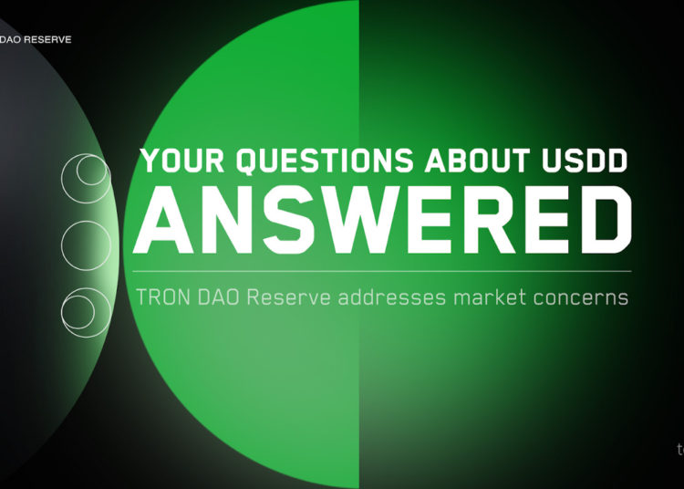 TRON DAO Reserve Addresses Questions Regarding USDD Stablecoin