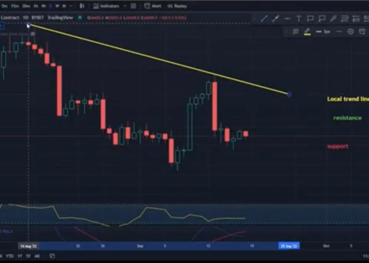 Bitcoin (BTC) to USDT chart over the 1 day timeframe