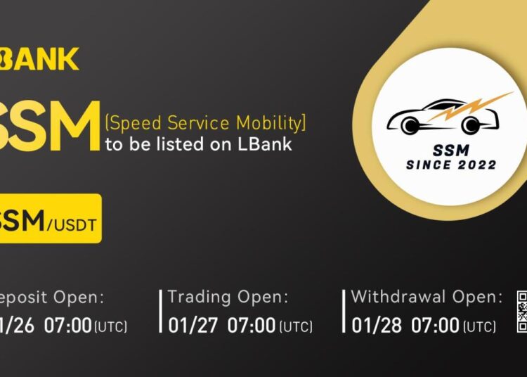 LBank Exchange Will List Speed Service Mobility (SSM) on January 27, 2023