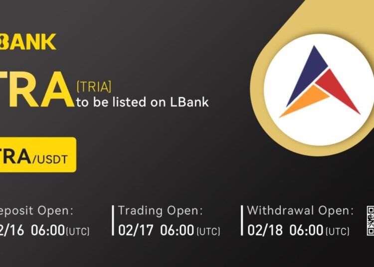 LBank Exchange Will List TRIA (TRA) on February 17, 2023