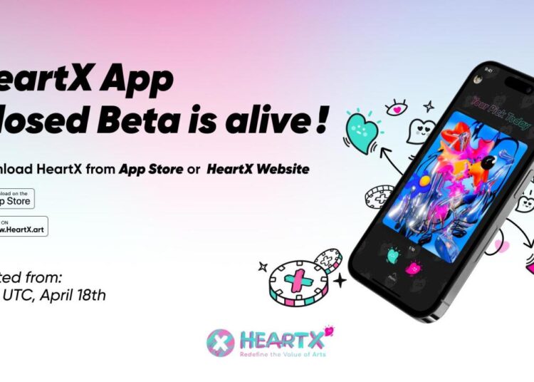 Artwork Marketplace and Community Platform HeartX Announces App Product Close Beta