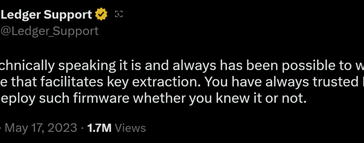 Ledger Responds to Customer Fears On Wallet Safety, But Deletes “Confusing” Tweet