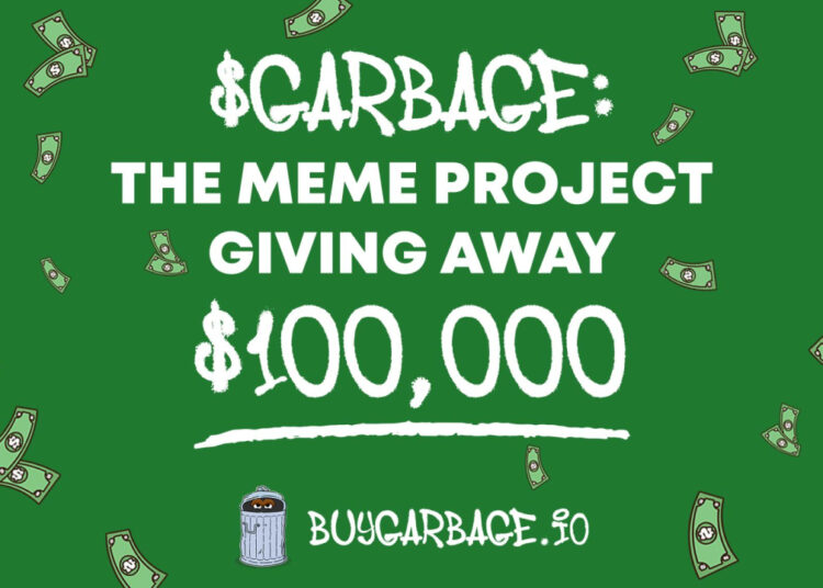 Memecoin Project $Garbage Aims to Launch A $100,000 Giveaway