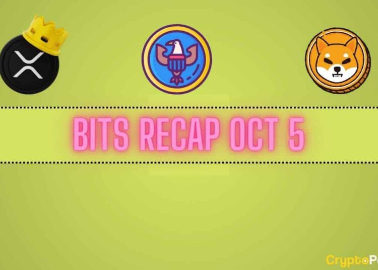 Ripple (XRP) Rollercoaster, Important Developments, and More SHIB Warnings: Bits Recap Oct 5