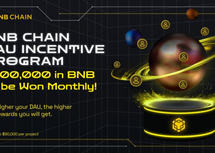 BNB Chain launches DAU Incentive Program, Offering Monthly Prizes Up to $200K