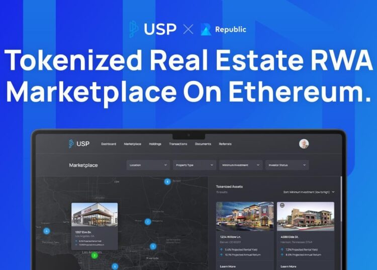 Ethereum-Based Tokenized Real Estate Platform USP Launches On Republic