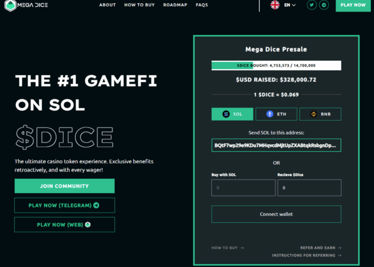New Cryptocurrency Project Mega Dice (DICE) Launches Public Token Presale
