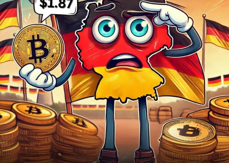 German government Bitcoin (BTC) holding now worth $1.87