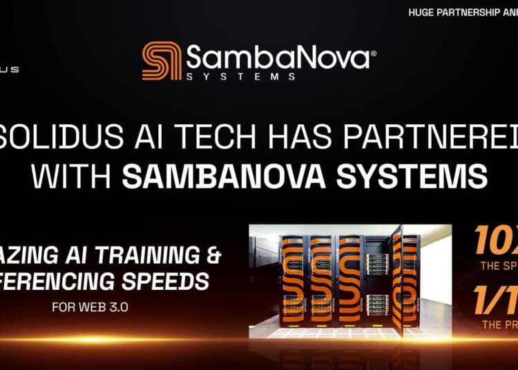 Solidus Ai Tech and SambaNova Systems Bring High Speed AI to Web3 World