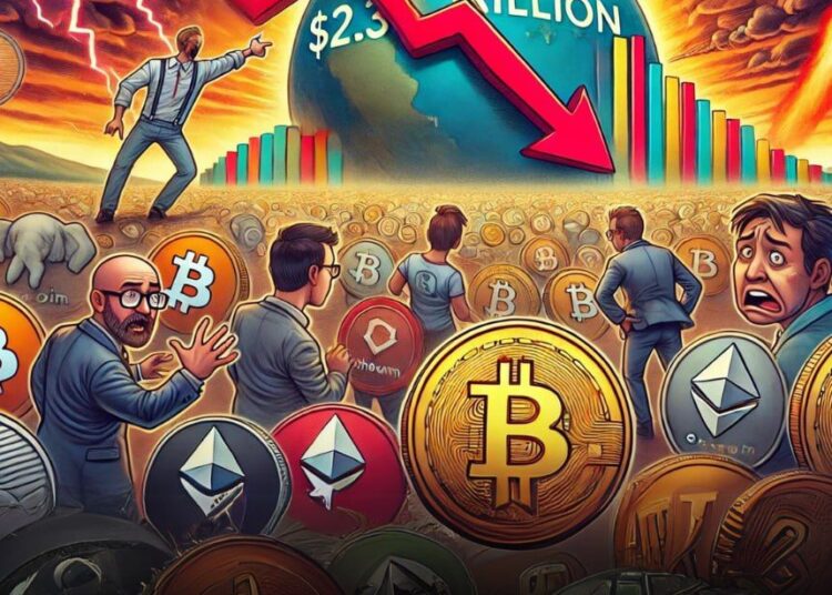 Total Crypto market cap rejects from $2.3 trillion resistance