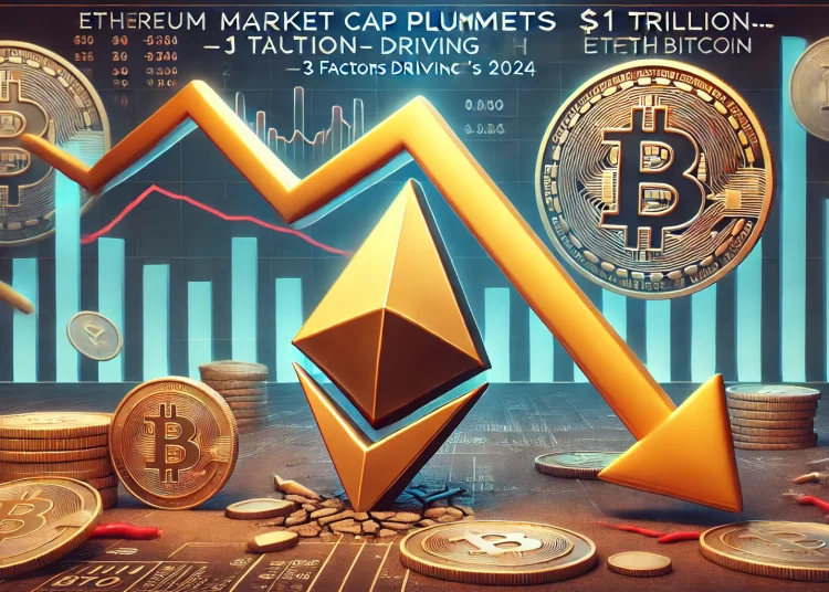 Ethereum Market Cap Plummets $1 Trillion Behind Bitcoin—3 Factors Driving ETH’s 2024 Decline