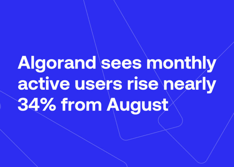 Algorand Sees Monthly Active Users Rise Nearly 34% From August