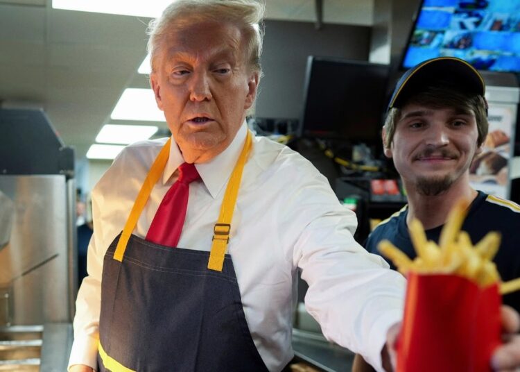 Trump Takes Commanding Lead Over Harris on Prediction Markets After McDonald’s Appearance 