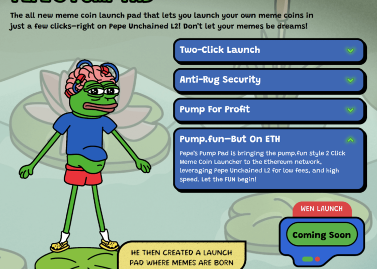 Pepe Unchained Launches Pump.fun Competitor On Ethereum, Raises $25M In Presale Funding