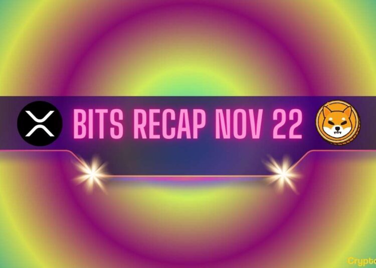 Massive Ripple (XRP) Price Surge, Another Warning for Shiba Inu (SHIB) Users, and More: Bits Recap Nov 22