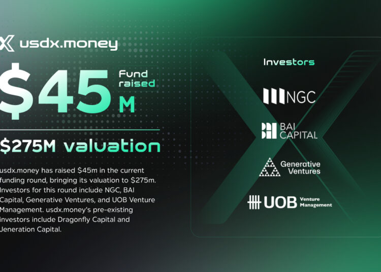 usdx.money Secures $45m New Financing at $275m Valuation