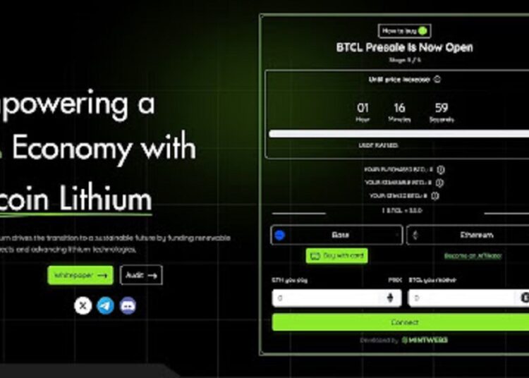 Bitcoin Lithium Is Gaining Traction — Hitting The $1 Million Mark In The Second Round Of Presale!