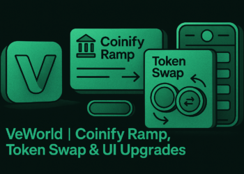 VeWorld Becomes a One-Stop VET Hub with Coinify Ramp, Token Swap & UI Upgrades