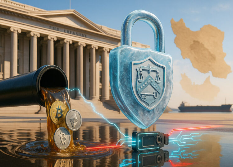 US sanctions say Iran’s oil for crypto web pushed $100M through 2023 to 2025