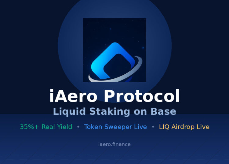 iAero Protocol Launches Token Sweeper, Distributes 5% of LIQ Supply to Stakers