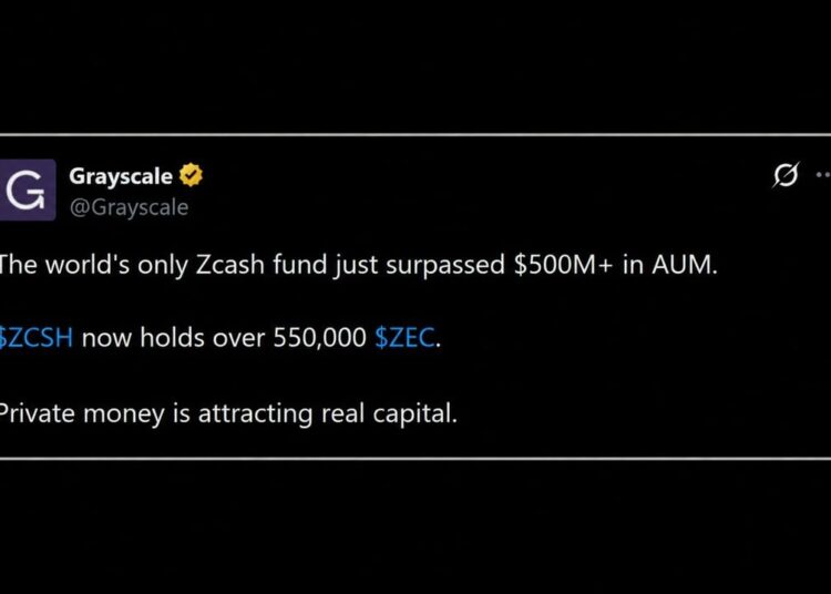Grayscale’s Zcash ETF Tops $500M, but $100M Came From a DCG Affiliate – Bitcoin News